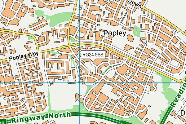 RG24 9SS map - OS VectorMap District (Ordnance Survey)