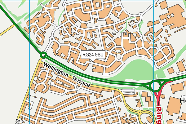 RG24 9SU map - OS VectorMap District (Ordnance Survey)