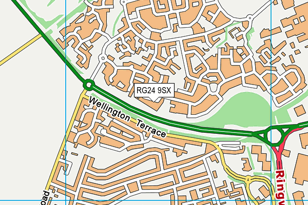 RG24 9SX map - OS VectorMap District (Ordnance Survey)