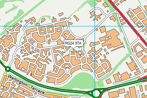 RG24 9TA map - OS VectorMap District (Ordnance Survey)