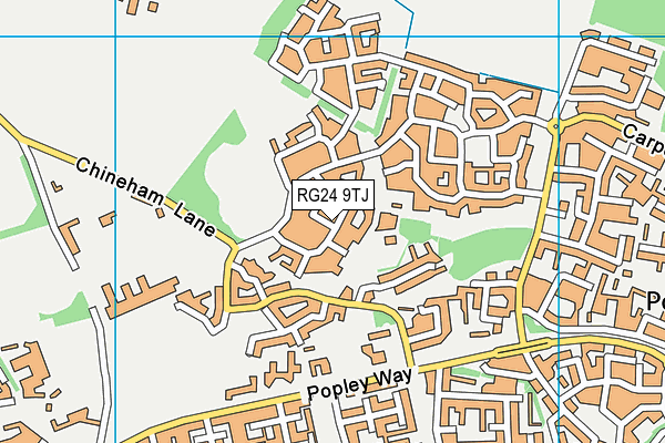 RG24 9TJ map - OS VectorMap District (Ordnance Survey)