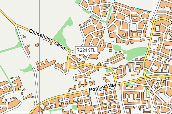 RG24 9TL map - OS VectorMap District (Ordnance Survey)