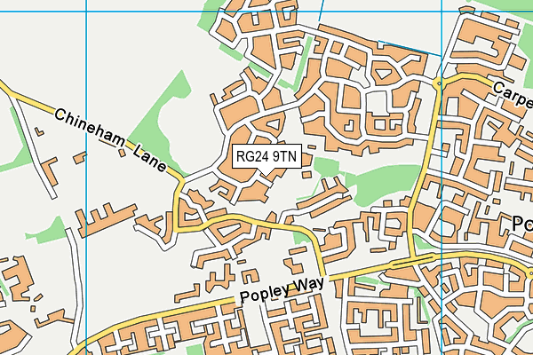 RG24 9TN map - OS VectorMap District (Ordnance Survey)