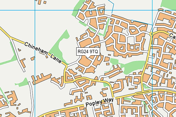 RG24 9TQ map - OS VectorMap District (Ordnance Survey)