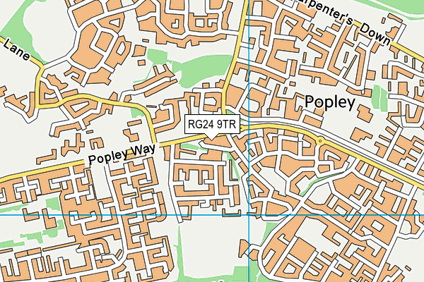 RG24 9TR map - OS VectorMap District (Ordnance Survey)