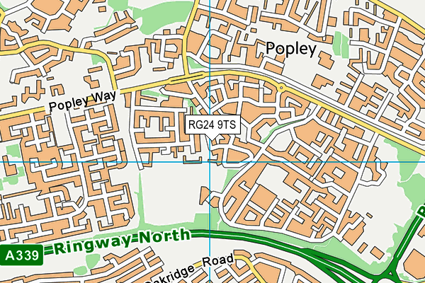 RG24 9TS map - OS VectorMap District (Ordnance Survey)