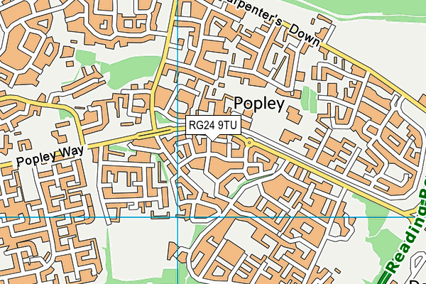 RG24 9TU map - OS VectorMap District (Ordnance Survey)