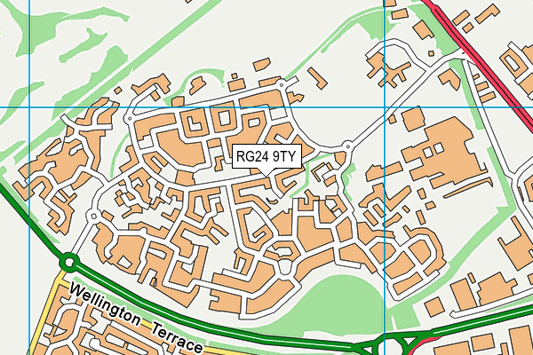 RG24 9TY map - OS VectorMap District (Ordnance Survey)