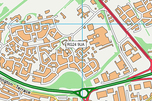 RG24 9UA map - OS VectorMap District (Ordnance Survey)