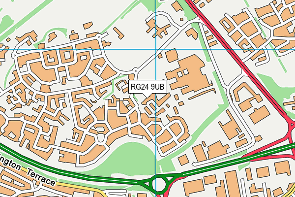 RG24 9UB map - OS VectorMap District (Ordnance Survey)