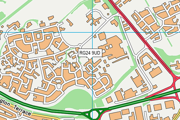 RG24 9UD map - OS VectorMap District (Ordnance Survey)