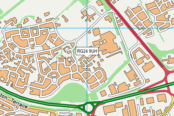 RG24 9UH map - OS VectorMap District (Ordnance Survey)