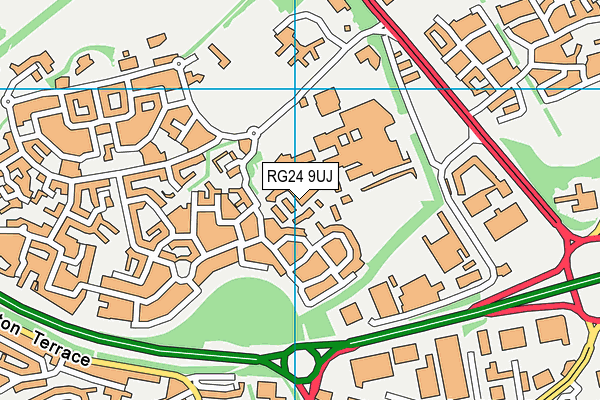 RG24 9UJ map - OS VectorMap District (Ordnance Survey)
