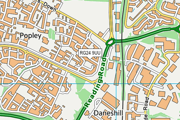 RG24 9UU map - OS VectorMap District (Ordnance Survey)