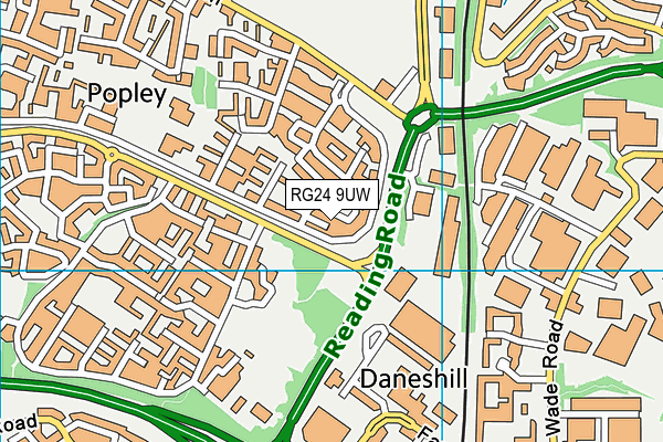 RG24 9UW map - OS VectorMap District (Ordnance Survey)