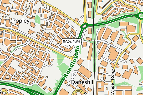 RG24 9WH map - OS VectorMap District (Ordnance Survey)