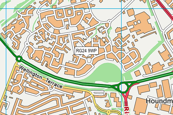 RG24 9WP map - OS VectorMap District (Ordnance Survey)