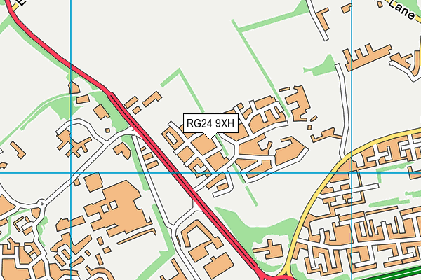 RG24 9XH map - OS VectorMap District (Ordnance Survey)