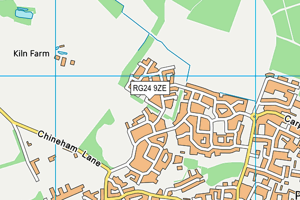 RG24 9ZE map - OS VectorMap District (Ordnance Survey)