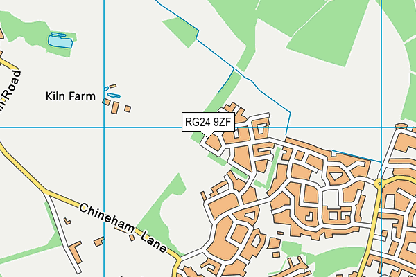 RG24 9ZF map - OS VectorMap District (Ordnance Survey)