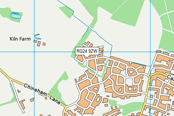 RG24 9ZW map - OS VectorMap District (Ordnance Survey)