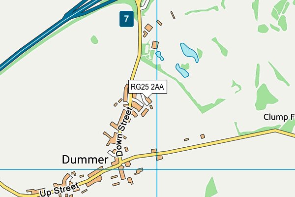 RG25 2AA map - OS VectorMap District (Ordnance Survey)