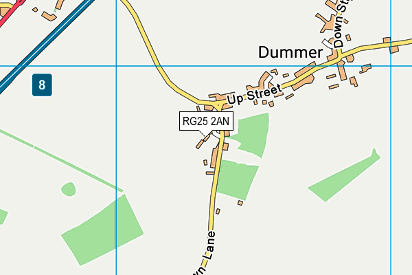 RG25 2AN map - OS VectorMap District (Ordnance Survey)