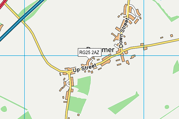 RG25 2AZ map - OS VectorMap District (Ordnance Survey)