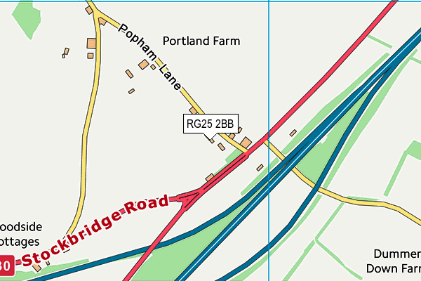 RG25 2BB map - OS VectorMap District (Ordnance Survey)