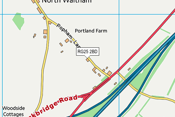 RG25 2BD map - OS VectorMap District (Ordnance Survey)