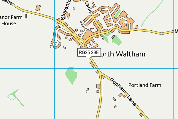 RG25 2BE map - OS VectorMap District (Ordnance Survey)