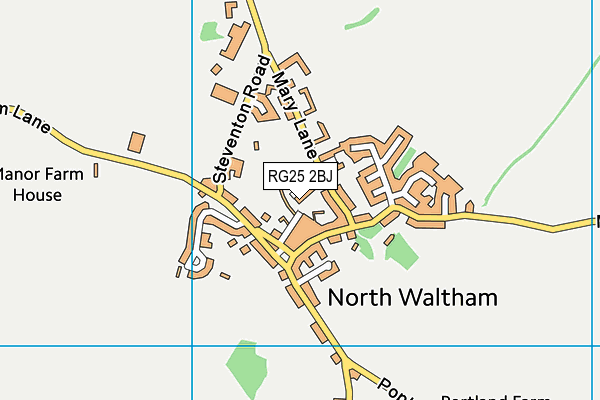 RG25 2BJ map - OS VectorMap District (Ordnance Survey)