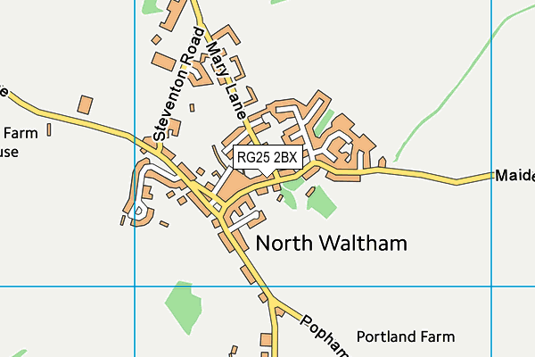 RG25 2BX map - OS VectorMap District (Ordnance Survey)