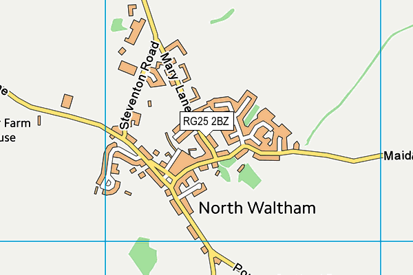 RG25 2BZ map - OS VectorMap District (Ordnance Survey)