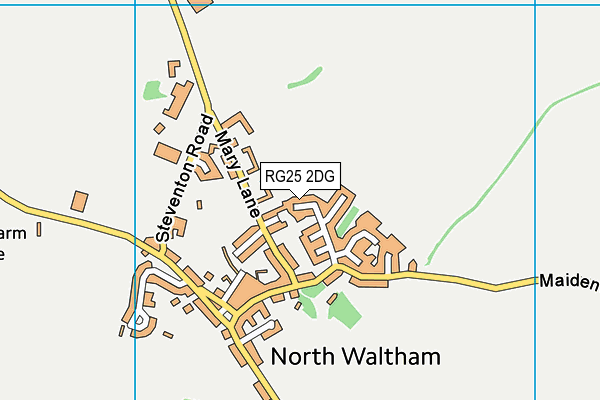 RG25 2DG map - OS VectorMap District (Ordnance Survey)