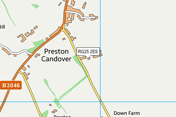 RG25 2ES map - OS VectorMap District (Ordnance Survey)