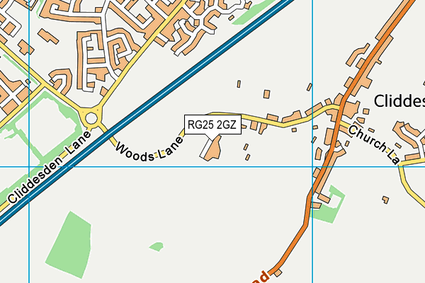 RG25 2GZ map - OS VectorMap District (Ordnance Survey)