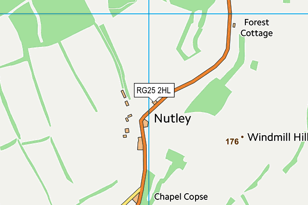 RG25 2HL map - OS VectorMap District (Ordnance Survey)