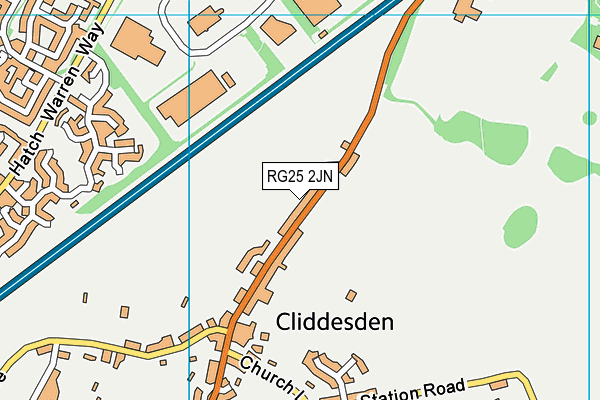 RG25 2JN map - OS VectorMap District (Ordnance Survey)