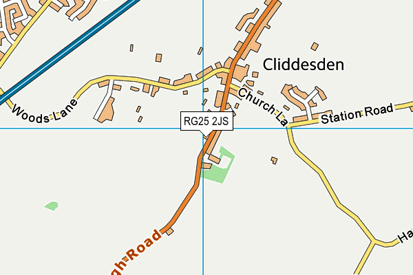 RG25 2JS map - OS VectorMap District (Ordnance Survey)