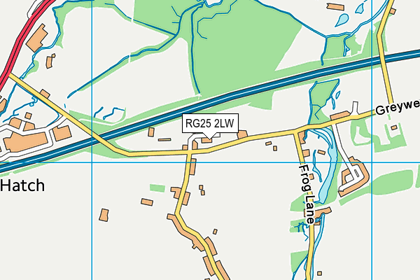 RG25 2LW map - OS VectorMap District (Ordnance Survey)