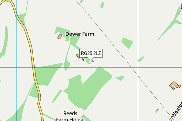 RG25 2LZ map - OS VectorMap District (Ordnance Survey)