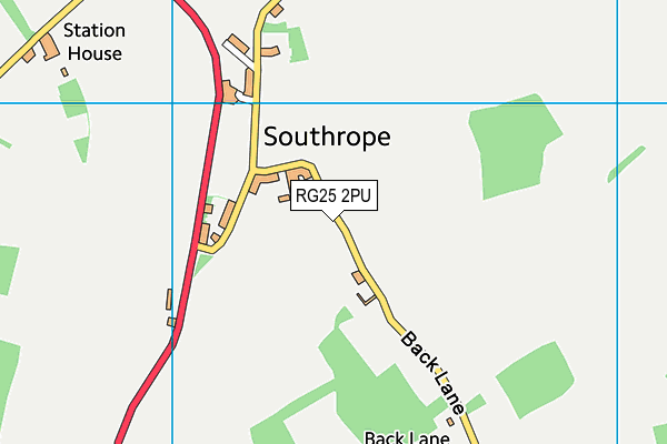 RG25 2PU map - OS VectorMap District (Ordnance Survey)