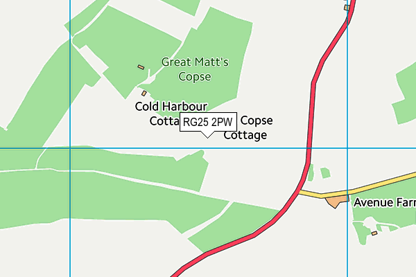 RG25 2PW map - OS VectorMap District (Ordnance Survey)