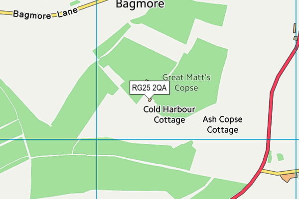 RG25 2QA map - OS VectorMap District (Ordnance Survey)