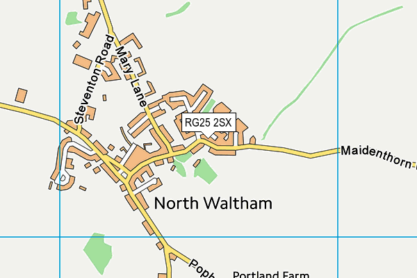 RG25 2SX map - OS VectorMap District (Ordnance Survey)