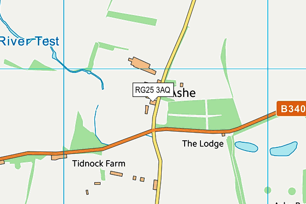 RG25 3AQ map - OS VectorMap District (Ordnance Survey)