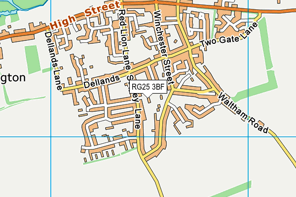 RG25 3BF map - OS VectorMap District (Ordnance Survey)