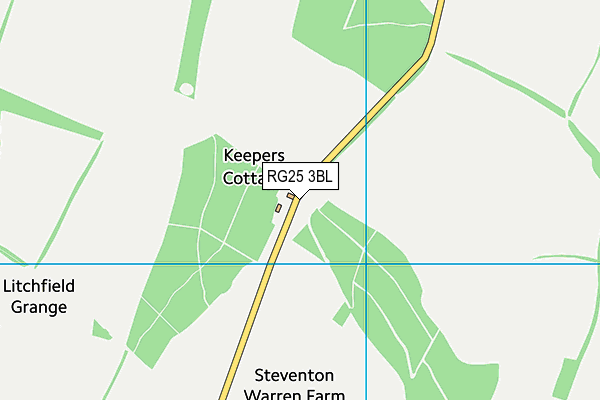 RG25 3BL map - OS VectorMap District (Ordnance Survey)
