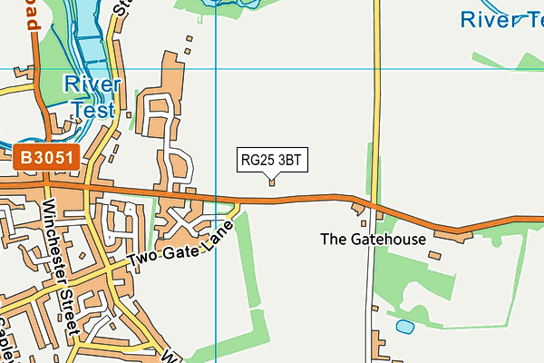 Berrydown Sports Ground map (RG25 3BT) - OS VectorMap District (Ordnance Survey)